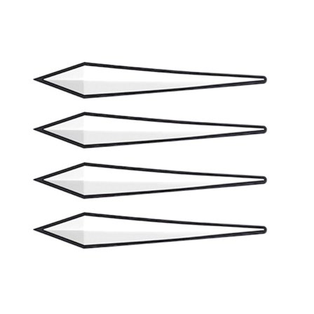 Karosserilist Dørkant Anti-kollisjon HVIT S