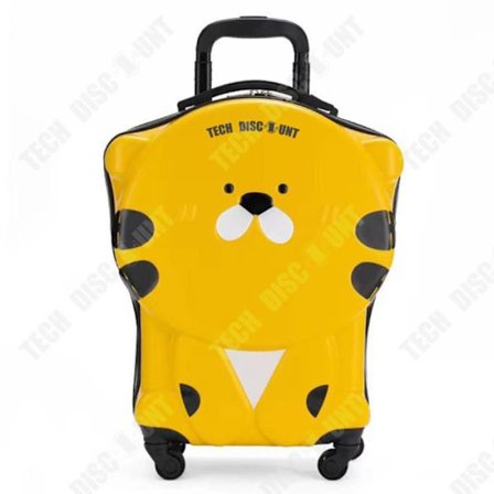 Pyörällinen matkalaukku - TD - 20 tuumaa - Keltainen ja musta - Kovakuorinen - 4 pyörää 360°