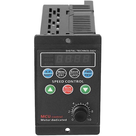 Frekvensomvandlare för motor från trefasutgång till enfasingång 220V med 4-siffrig digital display, typ Multicolor