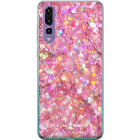 Yhteensopiva Puhelinkuori Huawei Huawei P20 Pro Cactus and Friends – PinkGlitter