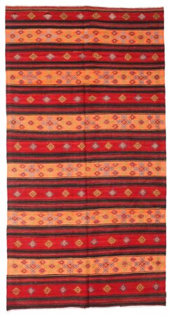 Tapis Kilim Vintage Turquie 186X352 Rouge/Rouge Foncé (Laine, Turquie)