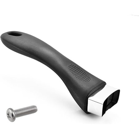 Bakalit Grydehåndtag, Skoldningssikkert Langt Håndtagsudskiftning, Aftagelige Grydelågshåndtag med Skrue til Kogegrej Kasserolle og Stegepande (Sort)