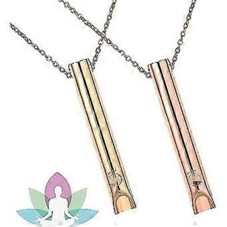 2 stk. Puste-smykke, Angst-smykke for kvinner, Stressreduserende Mindfulness Puste-smykker i rustfritt stål for meditasjon og avslapning (Gull rose)