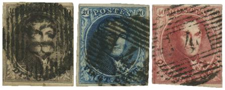 Belgien 1849 - OBP 3-5 - Stemplet