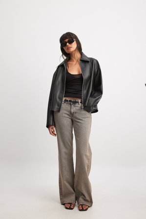 NA-KD Jeans med låg midja - Low waist jeans - Blå - EU 36