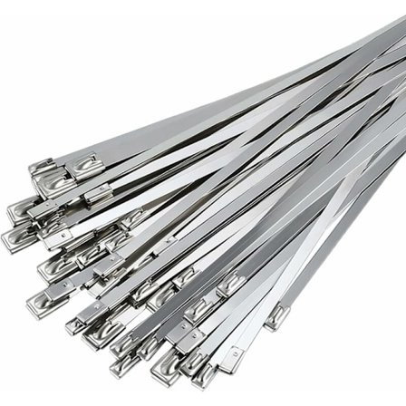 Rustfritt stål slangeklemme 50 stk, 300mm×4.6mm rustfritt stål