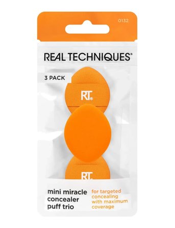 Real Techniques Real Techniques Mini Miracle Concealer Puff Trio - Orange - ONE SIZE