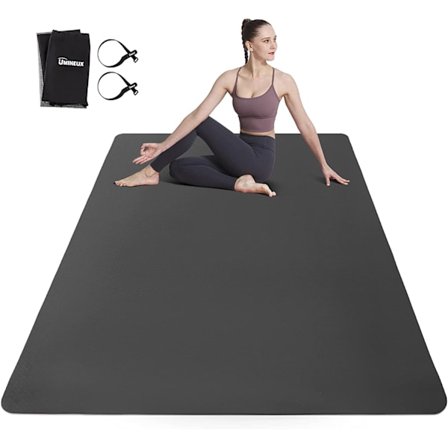 Ultrabred Yoga-matte for menn og kvinner, 1/4 tommer tykk, stor TPE