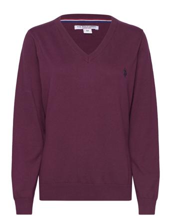 Uspa V-Neck Knit Berit Women U.S. Polo Assn. Burgundy