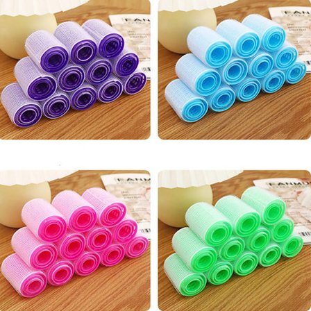 12PCS/Pack Hair Rollers Self Grip Hook Hair Curlers Heatless Hair Roller Salon Hair Dressing Curlers Jumbo Size Sticky Hair