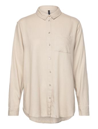 Vmmymilo Ls Shirt Wvn Ga Noos Cream Vero Moda