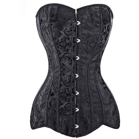 Underbust Korsett Corselete Undertøy SVART M