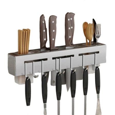 Køkkenredskabsholder og værktøjsholder Køkkenorganisator Kniv Chopstick Holdere til Væg Køkkentilbehør Rekvisitter