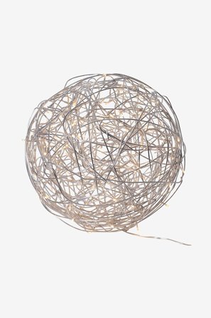 Star Trading - Ljusslinga TRASSEL Alu.wire 40cm - Silver - Ljusslingor - Från Homeroom