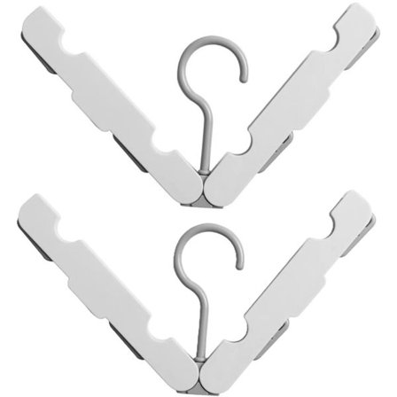 Bærbar foldbar tørrestativ med krog 2-pak gråhvid - Perfekt til rejser og små rum