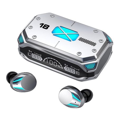 Bluetooth hörlurar Trådlös Bluetooth 5.2 SILVER