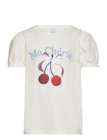 Top Ss Placement Print And Seq White Lindex