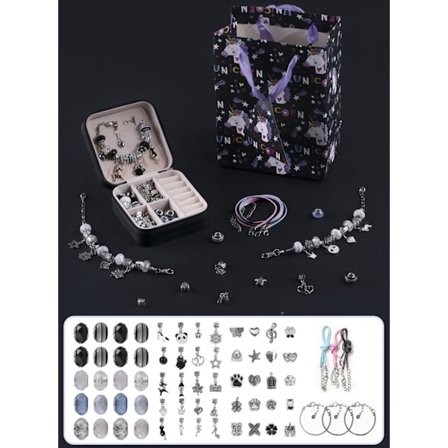 Armband Hälsband DIY Smycken - Julklappa För Barn Tjer - Present Svart