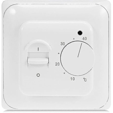 Manuell Elektrisk Gulvvarme Termostat Med AC 220V 16A Sonde, Mekanisk Gulvvarme Termostatstyring db