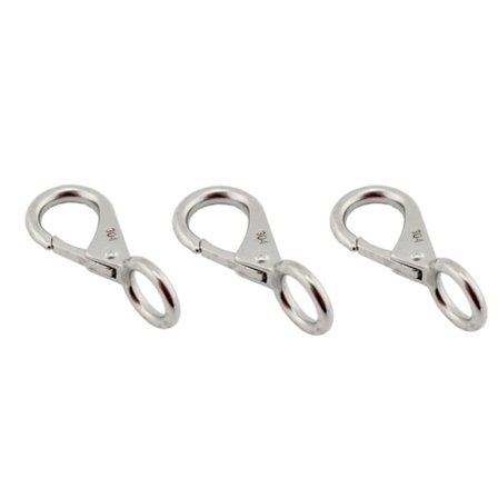 3 kpl nosturin koukut, kiinnikkeet kahleet ruostumaton teräs kiinteä
