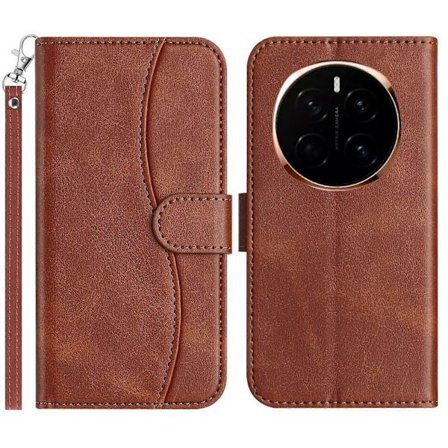 Dubbelvikt S-formad Läder Telefonfodral [DB]