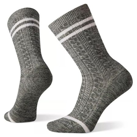 Smartwool Everyday Tube Stripe Cable Crew Socks Unisex everyday socks Grey 38-41
