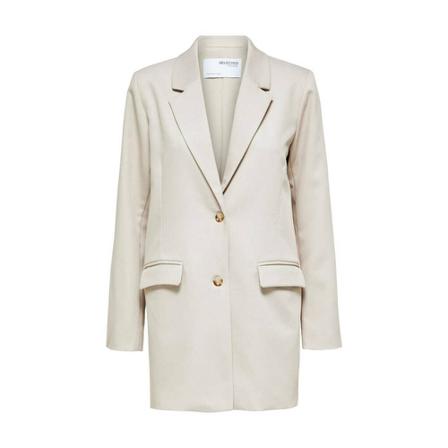 Selected Femme White Blazer , Wit , Dames , Maat: M