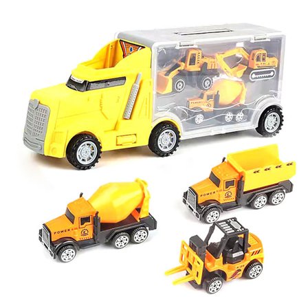 Muovinen kannettava kaksipuolinen avattava ovi kuljetusauto paloauto mallilelut lapsille