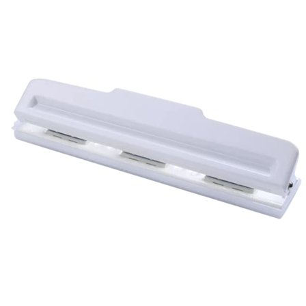 9-huls hulmaskine til papir, multifunktionel, effektiv, 8 ark kapacitet, A5 A6, bærbar hulmaskine til kontor, skole, hjem, hvid