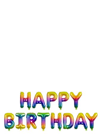 IPK | Happy Birthday Letter Foil Balloon Rainbow | 0