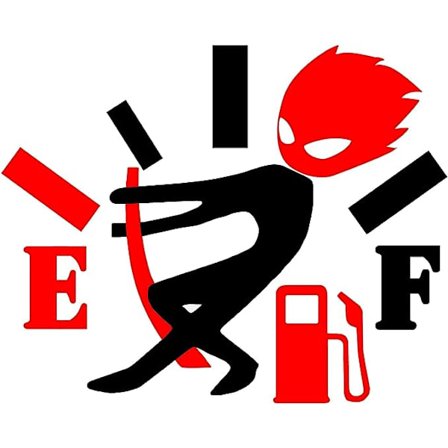 Hauskat auton tarrat, korkea polttoaineenkulutuksen tarra, vihainen poika säätää polttoainemittaria, tyhjä polttoainemittarin tarrat autoille, 