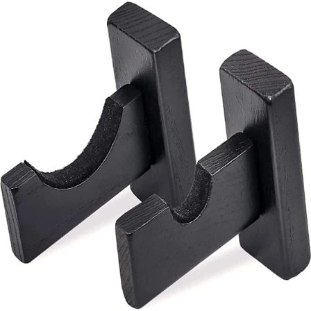 {xjxj} Baseballbat Display Vægbeslag, Softballbat Rack til Horisontal Visning, Massivt Træ med Blød Filt og Skjulte Skruer