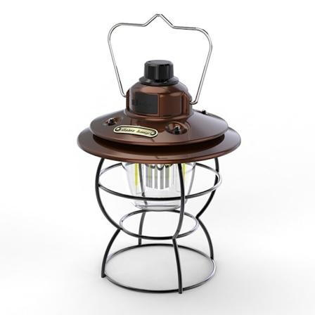 LED Retro Campinglys Udendørs Vandafvisende Multifunktionelt Lys Campinglys Bærbar Lejrlys Lanterne Bronze