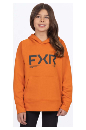 FXR Pilot Upf Youth Hoodie Jaffa Orange/Asphalt M