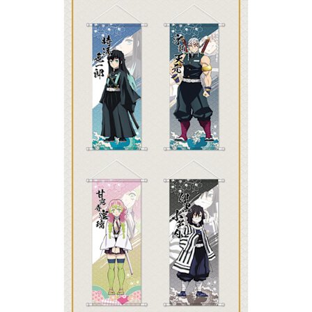 (72x28cm, Muichiro + Tengen + Mitsuri + Kobanai) Anime Demon Scro