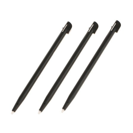 3-delt pekepenn for berøringsskjerm, resistiv, for Nintendo 2DS, svart