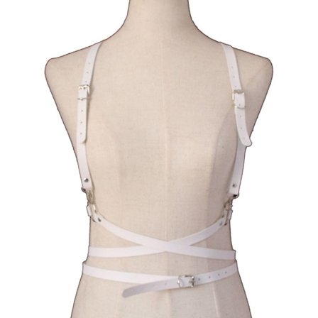 Høyt midjebelte Punk Gothic Belter HVIT