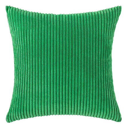 Set om 2 randiga manchester kuddfodral mjuka kuddfodral för soffa (20 tum, mörkgrön)