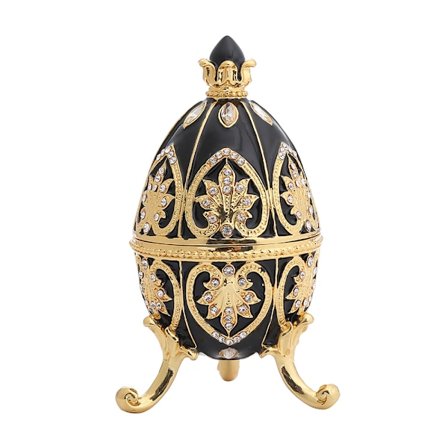 Emaljert Fabergé egg hengslet smykkeskrin