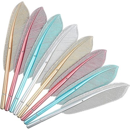 Retro Stil Fjerpenne 0,5 mm Sort Blæk Fjeder Kuglepenne Gelpenne Student Skrivepen