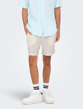 ONLY & SONS Onsbertil Waffle Shorts - White - XL
