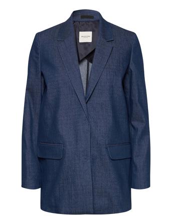 Slfjeanne Denimlazer W Blue Selected Femme