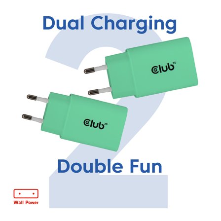 Club 3D 2-Pack Usb-C Charger 30Watt