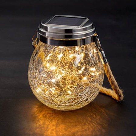 Utomhus solcellslampor, utomhus hängande trädgårdsdekoration, utomhus vattentät trädgård uteplats balkongdekoration, 1 st