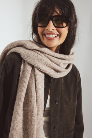 NA-KD Schal aus Alpaka-Mischung - Schals & Tücher - Beige - One Size