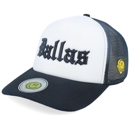 Lucid Smile - Black trucker Czapka Z Daszkiem - 3d Dallas Old Script Foam White/Black Trucker @ Hatstore