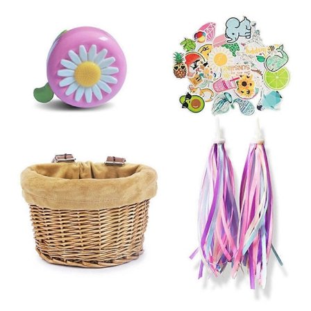 Barncykelkorg Cykel D-formade korgar Barn Scooter Främre Förvaringskorg för Cykeltillbehör