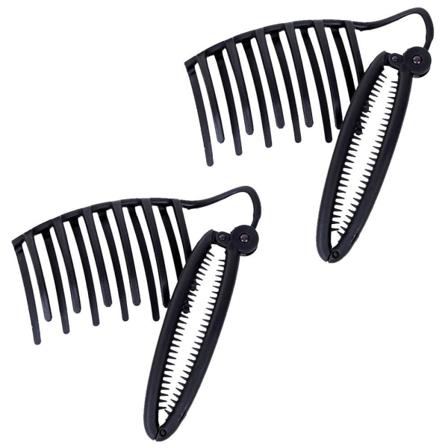 2 stk Quick French Twist Hårnål Kvinner gjør-det-selv-hårstyling Updo Bun-kamklips