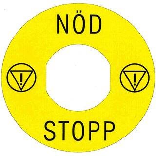 Schneider Electric ZBY9730SE Skylt för nödstoppsknapp, Elfördelning & strömförsörjning