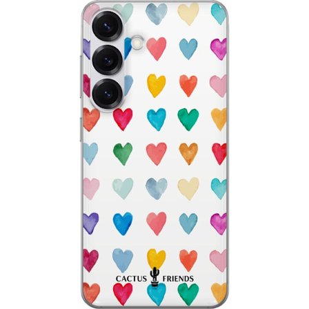 Yhteensopiva Puhelinkuori Samsung Samsung Galaxy S25 Cactus and Friends - Watercolor Love Grid